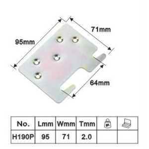 บานพับเฟอร์นิเจอร์ H190 95x45x2.0 มม. สแตนเลส ติดตั้งบนพื้น - Product Image 3