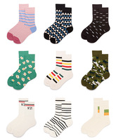 Chaussettes amusantes unisexes de longueur ras du cou en jacquard coloré personnalisées de conception professionnelle YL