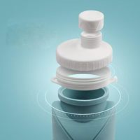Bouteille d'eau pliable en silicone sans BPA de 600 ml, gourde de sport télescopique portable pour les voyages, la randonnée, le camping, les festivals de musique