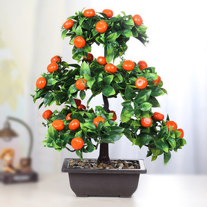 SZ grande simulation plante verte en pot fleur en plastique fruits salon bureau bonsaï fausse grenade orange pêche <span class=keywords><strong>jujube</strong></span> <span class=keywords><strong>arbre</strong></span> - Product Image 2