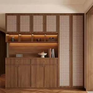 ตู้ไซด์บอร์ดไม้จริงทันสมัยปรับแต่งได้ สำหรับห้องนั่งเล่น ห้องรับประทานอาหาร ตู้เก็บไวน์หรูหรา ดีไซน์โบราณ ประหยัดพื้นที่ - Product Image 1