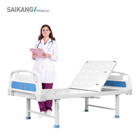 Lit médical manuel pliable à manivelle simple en acier inoxydable SAIKANG A100s pour clinique et soins intensifs – Prix du lit d'hôpital d'occasion