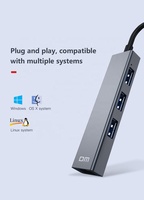 CHB011 PC USB Hub con 3 puertos y 100MBPS Ethernet 3 puertos DM para PC en stock