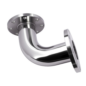 Coude à double bride en acier inoxydable 304, DN15 à DN100, poli, raccord de tuyauterie à 90 degrés pour système d'eau - Product Image 1