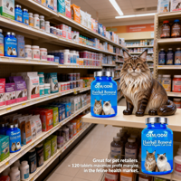 Le plus populaire : Bouteille de 120 comprimés d'herbe à chat naturelle pour le soutien immunitaire, la santé intestinale et la digestion, sans céréales, vitamines à absorption rapide