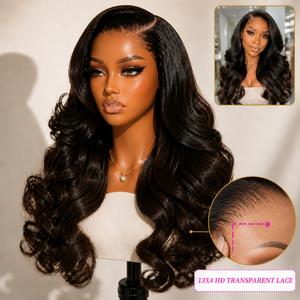Perruque de cheveux humains ondulés HD Pure Donor 350g 300%DD Vietnam Ruili entièrement tissée à la main pour Lace Front Long Lace Vente en gros - Product Image 1
