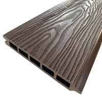 Panel de Pared Moderno Rústico de Madera y Plástico Compuesto 220x26mm, Tablero Decorativo Impermeable para Exteriores, para Cercas y Revestimientos