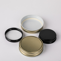 Couvre-bocaux en métal doré sur mesure de 70 mm et 86 mm, couvercles à vis pour bocaux en verre Mason, filetage continu CT