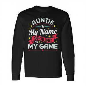 T-shirt à manches longues « Auntie Is My Name Spoiling Is My Game » - Product Image 2
