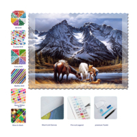 Kit de Peinture Diamant Personnalisé Paysage Western Sommet Enneigé Broderie Mosaïque à Diamants Carrés Décoration Murale Idée Cadeau Vente en Gros