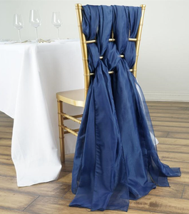 Floral Chiffon <b>Chair</b> <b>Sashes</b> Disposable for Banquet & Home Use for Garden Weddings-Wholesale - Product Image 3