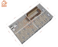 Maison conteneur modulaire préfabriquée DXH sur mesure, démontable, pour hôtels, cabanes de plage, bars, cafés, chambres et salons