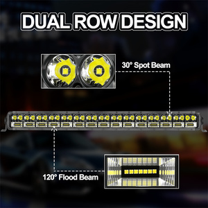 Chrome hoặc ống kính mất điện 30 inch thẳng 270W Combo chùm kép Hàng dẫn thanh lái xe ánh sáng với dây không thấm nước khai thác - Product Image 3