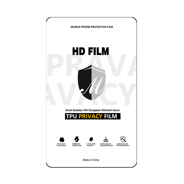Wholesale 180*120mm Full Coverage Anti-spy TPU Hydrogel Film Privacy Phone Screen Protector for Samsung S22 S23 S24 ultra
