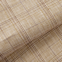 Tissu en lin 100 % tissé, respirant, anti-boulochage, poids moyen, personnalisé OEM, pour chemises de filles et de garçons, motif uni