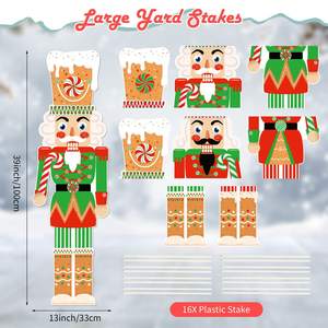 Ornements de Noël en casse-noisettes de grande taille personnalisables, comme marqueurs de jardin en plein air, panneaux de patio, décorations de Noël, emballés dans des boîtes - Product Image 6