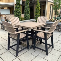 Chaise Adirondack moderne HDPE imperméable pour l'extérieur-Cour extérieure meubles de parc et de jardin chaise de bar chaise haute de bar