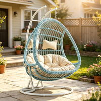 Fauteuil suspendu d'extérieur en rotin pour la vente en gros, chaise balançoire en osier pour jardin, balançoires de patio pour salle à manger, maison, balcon, cour