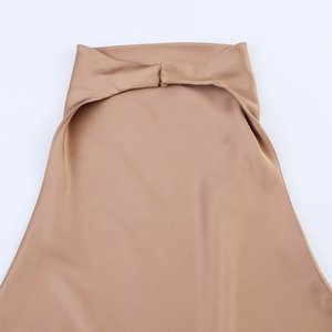 PB&ZA Femme 2025 Nouvelle Mode Débardeurs en Satin de Soie Texturé à Col Montant Vintage Dos Nu Cami <span class=keywords><strong>Chic</strong></span> pour Femmes - Product Image 5