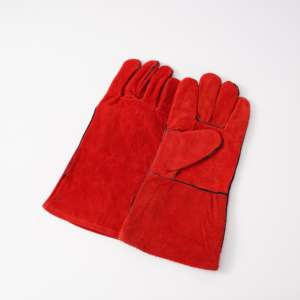 Guantes de cuero para hombre Guantes de trabajo de cuero de vaca reforzados con espalda Guantes de cuero para soldar - Product Image 6