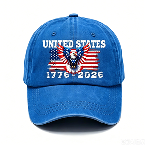 <strong>U</strong>.S. 250th Anniversary Patriotic Baseball Cap Vintage Washed Eagle Embroidered 1776 2026 Adjustable Snapback Hat July 4 Parade - Product Image 2