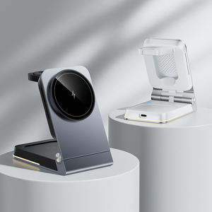 Station de charge sans fil magnétique 4 en 1 avec lumière, pour iPhone 17, <span class=keywords><strong>Apple</strong></span> Watch, AirPods Qi2, chargeur sans fil pliable en aluminium - Product Image 1