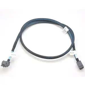 High Speed Cable Internal Mini Sas HD Cable 0.9m R/A 1p 30awg Drain Str Elbow Straight End 04051916-015 Server Xfusion Sas Cable