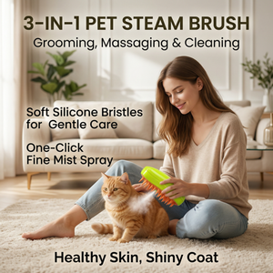 Cepillo Rociador de Agua Recargable 3 en 1 para Mascotas Peine de Vapor Suave para Pelo de Perro Cepillo de Vapor para Gato para Masaje, Baño y Limpieza - Product Image 5