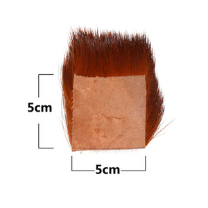 Patch de poils de cerf <span class=keywords><strong>et</strong></span> d'elche 5x5cm pour la fabrication de mouches sèches (Caddis, Zonker, Mice) - Matériel de montage de mouches de pêche - Product Image 4