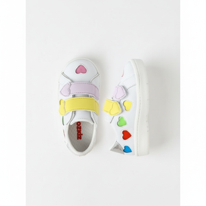 OZKIZ Korean <b>Sweet</b> <b>Heart</b> Design Kids Sneakers 2-7 Years Cotton Fabric Lining Wholesale Children's Fashion for Spring/Fall - Product Image 2