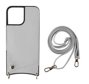 Étui pour téléphone portable en cuir PU portefeuille à bandoulière avec carte pour <span class=keywords><strong>iPhone</strong></span> 17 16 15 14 13 12 Pro Max avec <span class=keywords><strong>cordon</strong></span> corde bandoulière - Product Image 1
