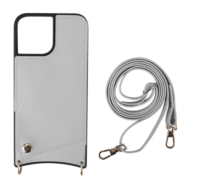 Crossbody Wallet PU Leather Phone Case with Card for iPhone 17 16 15 14 13 12 Pro Max with Cord Rope Shoulder Strap Mobile Case