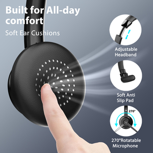 Không dây on-ear Tai nghe với <span class=keywords><strong>microphone</strong></span> trung tâm cuộc gọi và văn phòng thông tin liên lạc tai nghe với sự bùng nổ Mic - Product Image 2