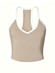 Sweet Babe - Camisetas sin mangas para mujer, color liso, con cuello en V, transpirables, longitud regular, 4 piezas - Product Image 5