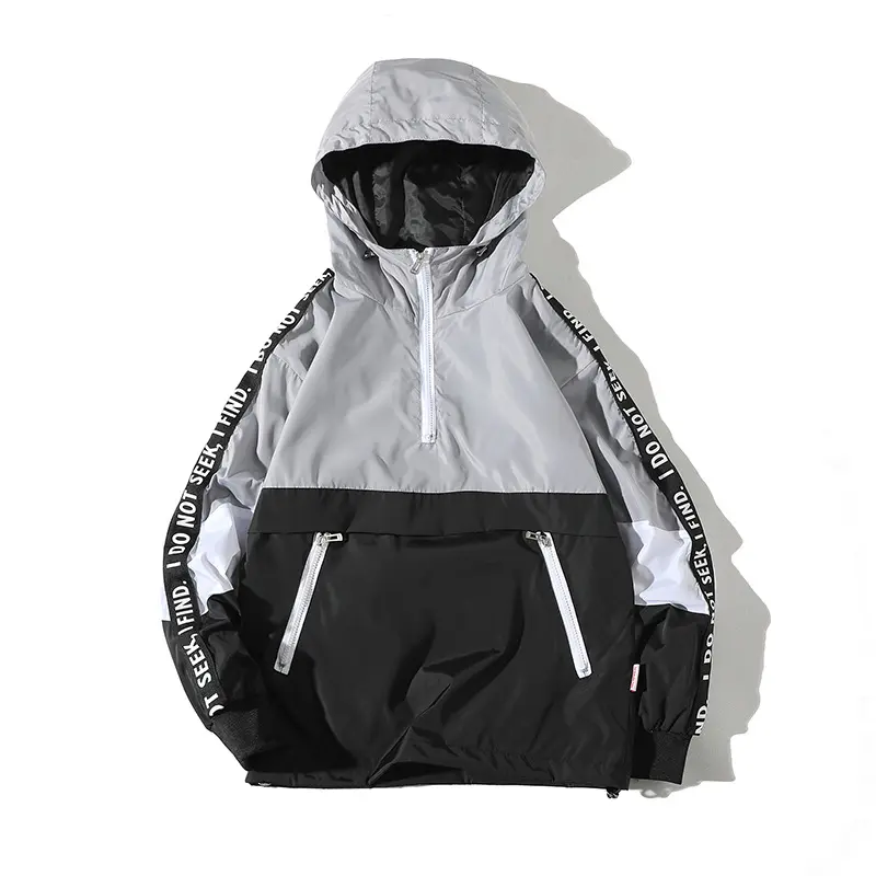 2021 fashion riding softshell water proof plus size men's jackets hip hop streetwear pullover wind breaker