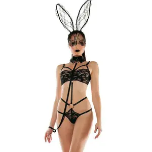 Disfraz Sexy de una pieza para mujer, ropa de fiesta de Anime, conejo