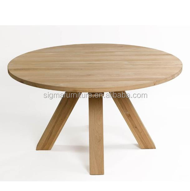 Modern indoor living room nordic coffee table solid wood round table stylish dining table