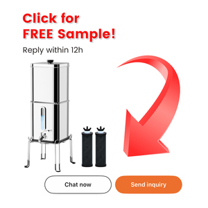 Quadrado forma 304 aço inoxidável gravidade Fed água filtro sistema para exterior remover flúor cloro bactérias - Product Image 6