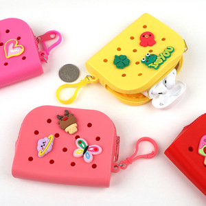 Portable Silicone Small Items Storage Bag Zipper Closure Candy <b>Square</b> Coin Purse Bank Card Earphones <b>Key</b> Lipstick Organizer - Product Image 2