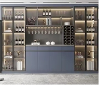 Bar moderne Armoire à vin Volume Buffet de rangement Armoire d'angle en verre Table d'appoint Meubles de salon