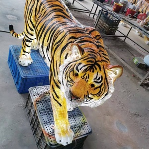 New Simulation <strong>Life</strong> <strong>Size</strong> Fiberglass <strong>Tiger</strong> Luminous Plug-in Outdoor Electrified Glowing Resin <strong>Animal</strong> <strong>Statue</strong> Garden Decoration - Product Image 3
