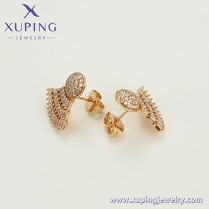 <span class=keywords><strong>97490</strong></span> XUPING Boucles d'oreilles clous en zircon en forme d'éventail couleur or 18 carats pour femmes, usage quotidien, occasions formelles, vente en gros - Product Image 5