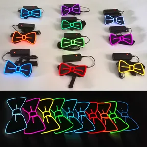 Corbata de Moño para Hombre con Luz LED que Brilla en la Oscuridad, Corbata Luminosa de Plástico para Baile, Cumpleaños y Suministros para Fiestas de Boda - Product Image 5