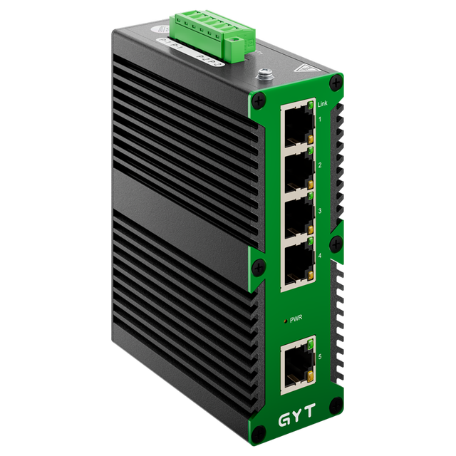 5 Port 100Mbps Gigabit Industrial Ethernet Switch Fiber Optic Equipment