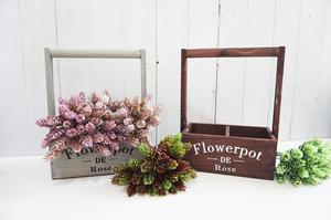 Rustico Fioriera In <span class=keywords><strong>Legno</strong></span>, Ragazza di Fiore Cestino, Fiore di Cerimonia Nuziale Cesto Floreale Cesto di Forma per la Cerimonia Nuziale - Product Image 2
