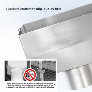 Goulotte de récupération d'eau de pluie avec poche de drainage latérale pour <span class=keywords><strong>tuyau</strong></span> de vidange - Product Image 2