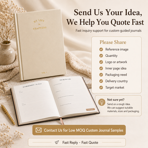Diario Personalizado con Tapa Dura de Lino, Cuaderno Crema, Mi Vida en Capítulos, Páginas con Reflejos Dorados, Marca Privada OEM al por Mayor - Product Image 2