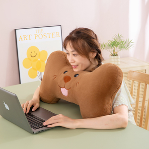 Nouveau créatif dessin animé <span class=keywords><strong>chien</strong></span> os oreiller coussin lavé ours en peluche jouet pour enfants maille <span class=keywords><strong>cadeau</strong></span> d'anniversaire pour les filles soulagement du Stress - Product Image 3