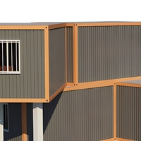 Conteneur d'expédition modifié personnalisable, villa modulaire en acier préfabriquée moderne et respirante, espace de vie extérieur portable