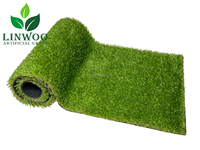 Gazon artificiel haute densité en rouleau, résistant à la décoloration, vert, pour jardin, directement de l'usine chinoise